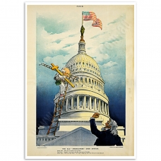 Vintage Comic Poster - Old Americanism Good Enough